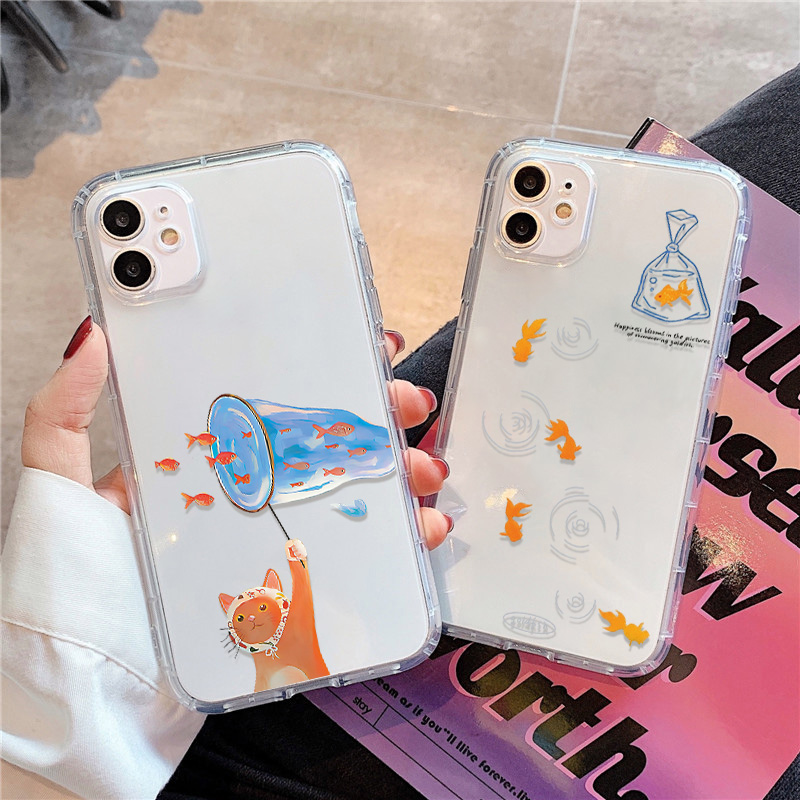 Apple Iphone 16 - Lovely Fishes Klare Handyhülle für iPhone