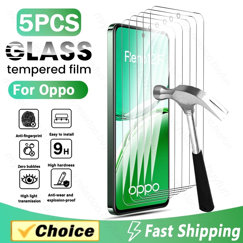 Oppo Reno 12 - 5PCS 100% Original HD Gehärtetes Glas