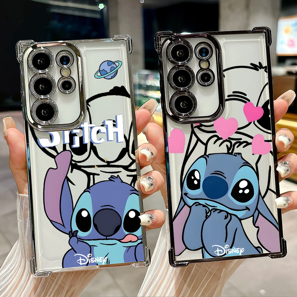 Samsung Galaxy S25 - Stitch Line Hintergrund Silikonhülle für Samsung