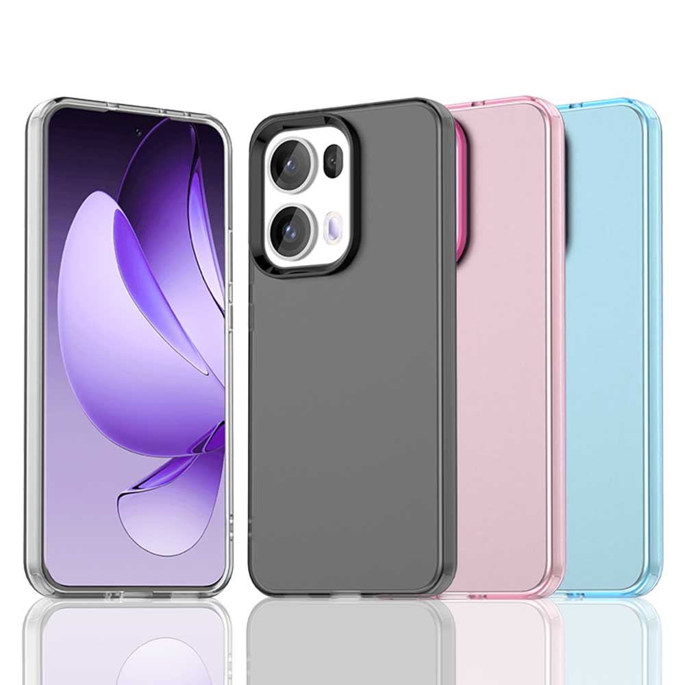 Oppo Reno 12 - Bonbonfarbene Matte Durchsichtige Hülle für OPPO