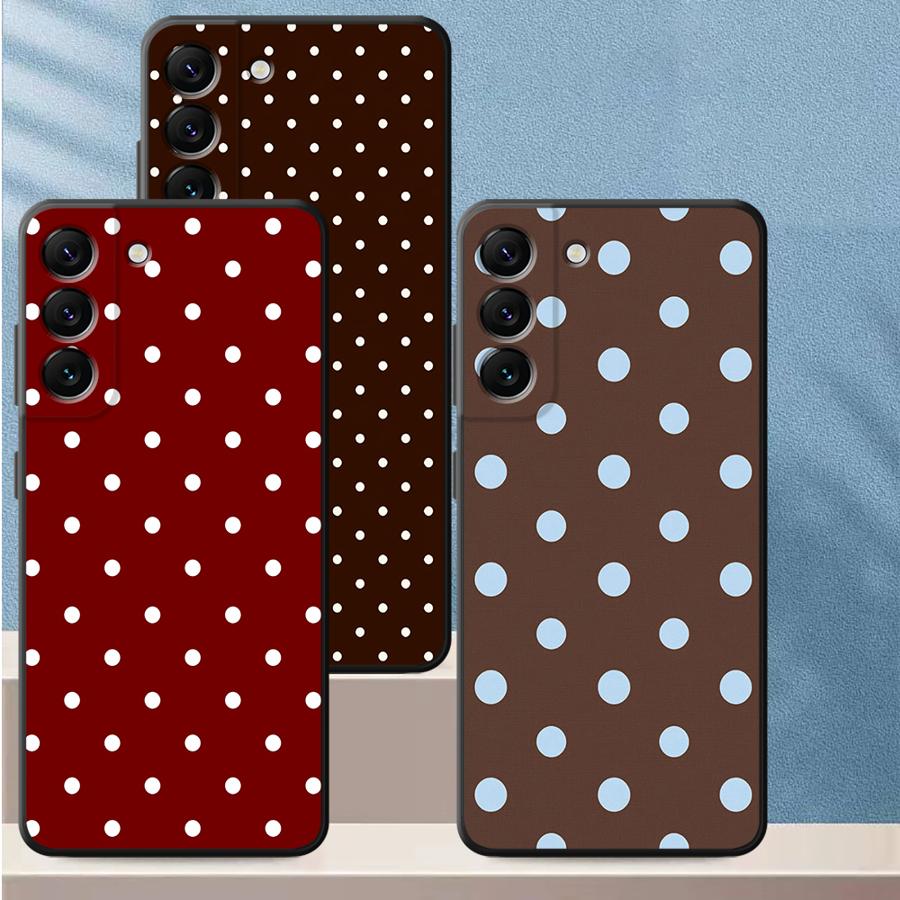Samsung Galaxy A55 - Retro Polka Dots Hülle für Samsung