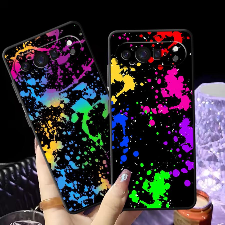 Google Pixel 8A - Regenbogen-Farbspritzer Handyhülle für Google Pixel 10A