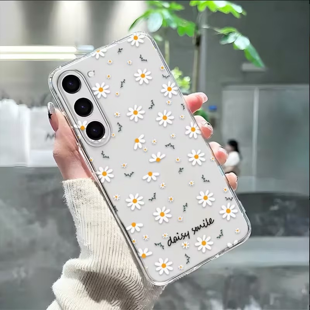 Samsung Galaxy A55 - Gelb-weiße Gänseblümchen-Handyhülle für Samsung Galaxy A73