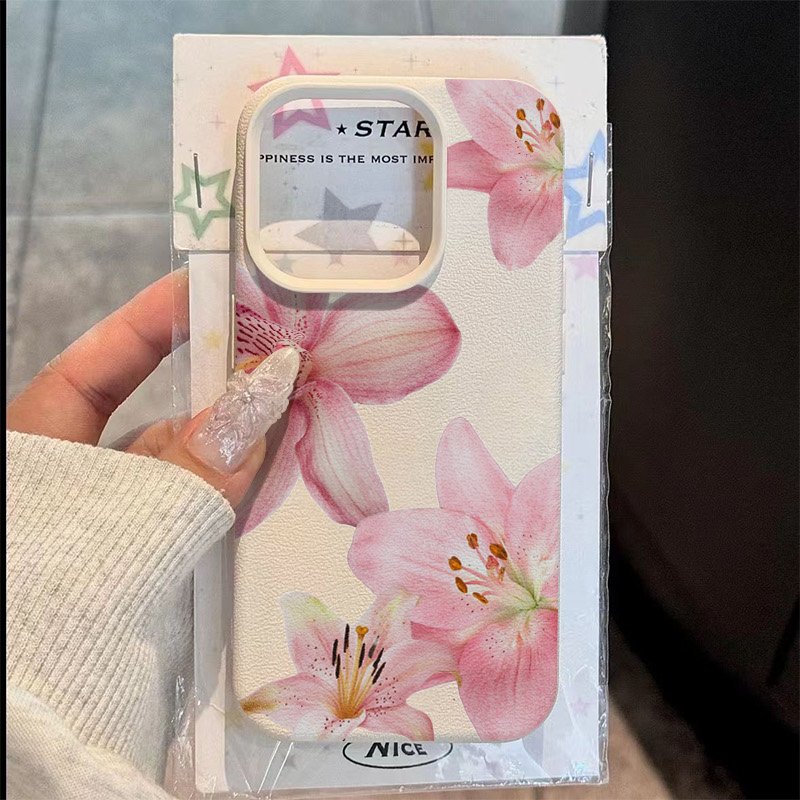 Samsung Galaxy A55 - Pink Lily Lychee Textur Handyhülle für