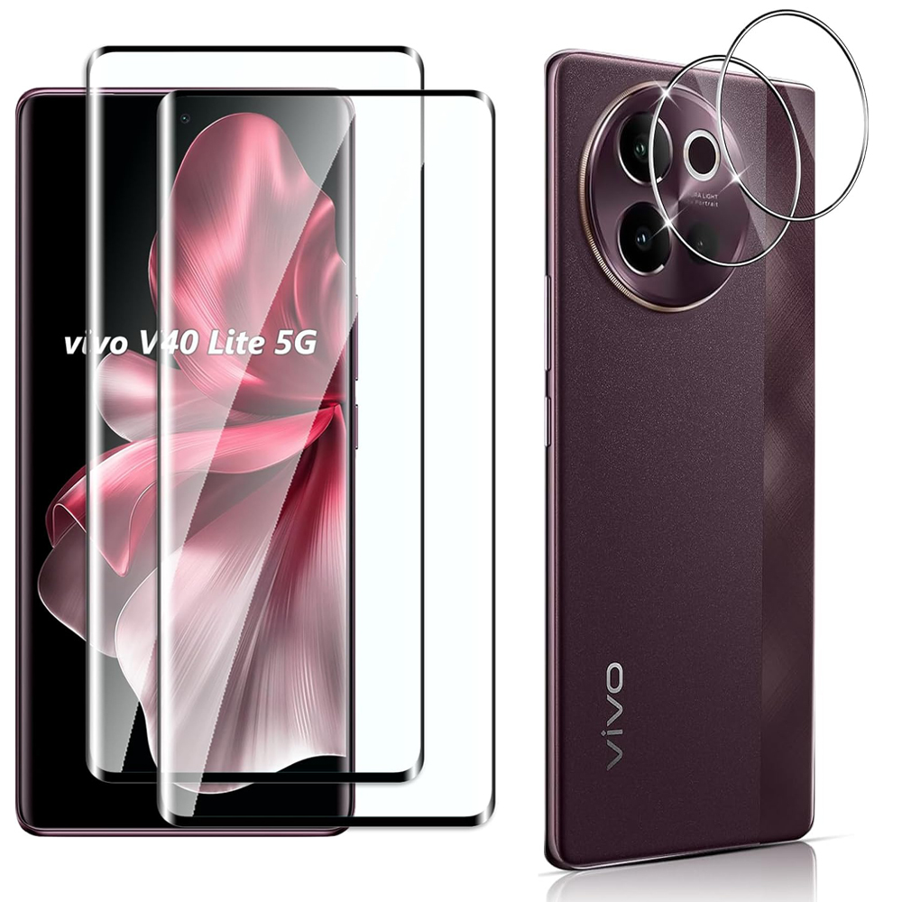 Vivo V40 - 3D Gebogene 9H Gehärtetem Glas Für