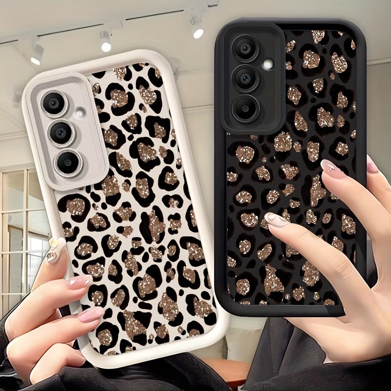 Glitzernde Leopardenmuster-Sil – Samsung Galaxy A55 Bewertung und Preis