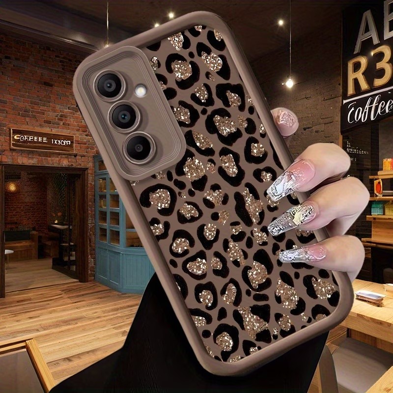 Glitzernde Leopardenmuster-Sil – Samsung Galaxy A55 Bewertung und Preis