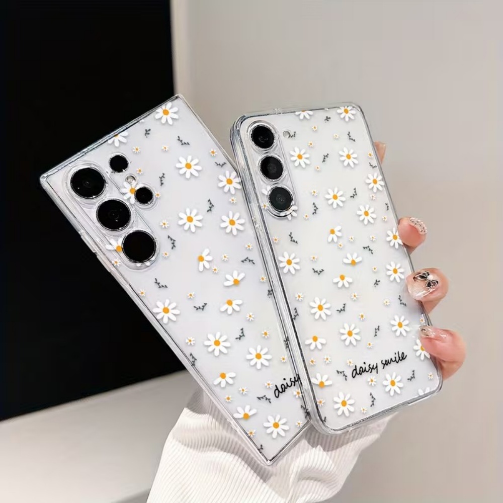 Gelb-weiße Gänseblümchen-Handy – Samsung Galaxy A55 Bewertung und Preis