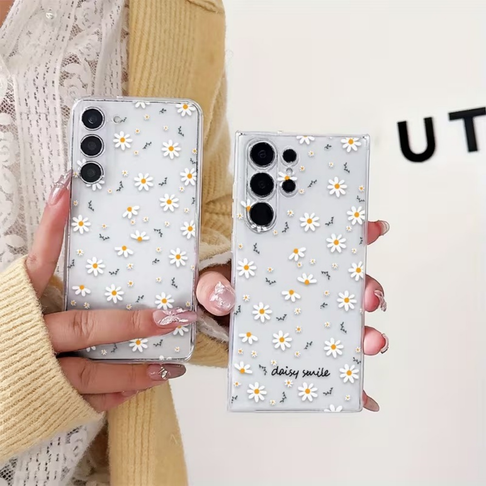 Gelb-weiße Gänseblümchen-Handy – Samsung Galaxy A55 Bewertung und Preis